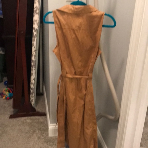 Tan Merona dress sleeveless w belt at waist - Picture 4 of 4